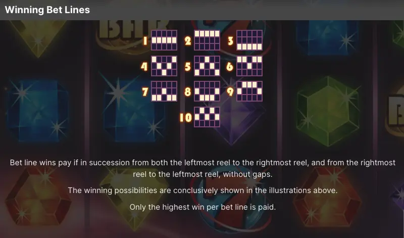 Starburst winning paylines